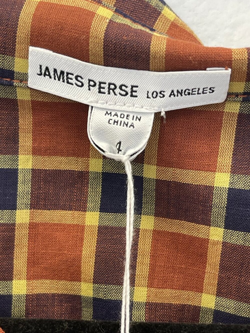 James Perse Men's Long-Sleeve Plaid Button Down Shirt - Size XL - NWT - Picture 3 of 6